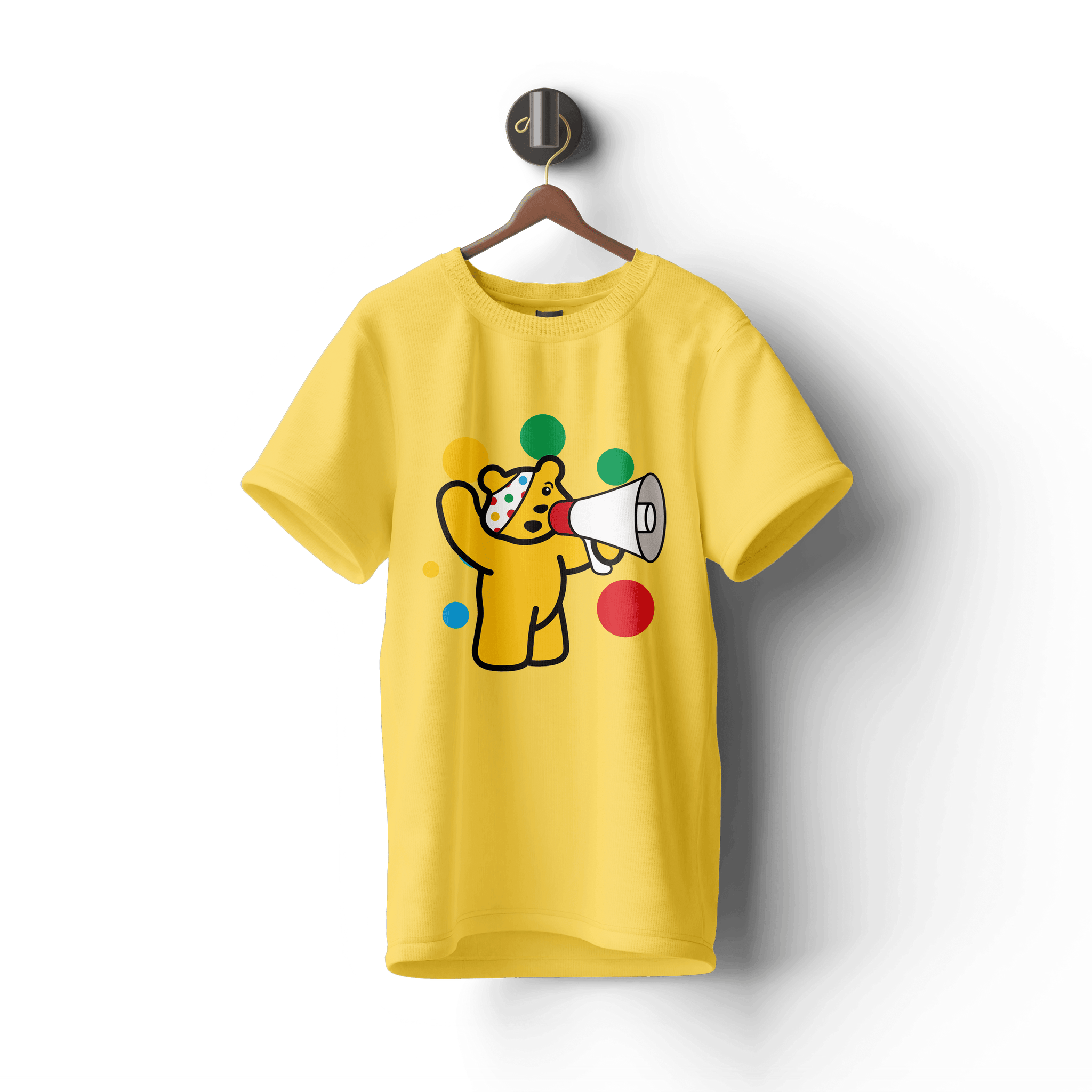 Pudsey Bear T-shirt | Pudsey with Megaphone - Pudsey Clothes