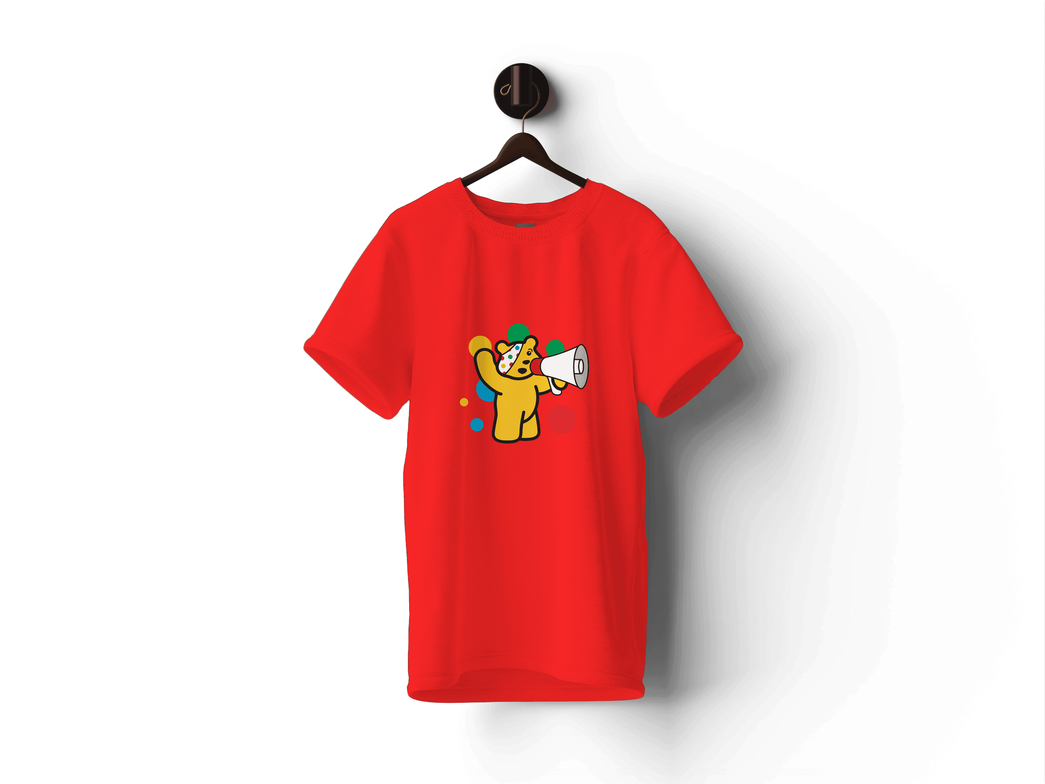 Pudsey Bear T-shirt | Pudsey with Megaphone - Pudsey Clothes