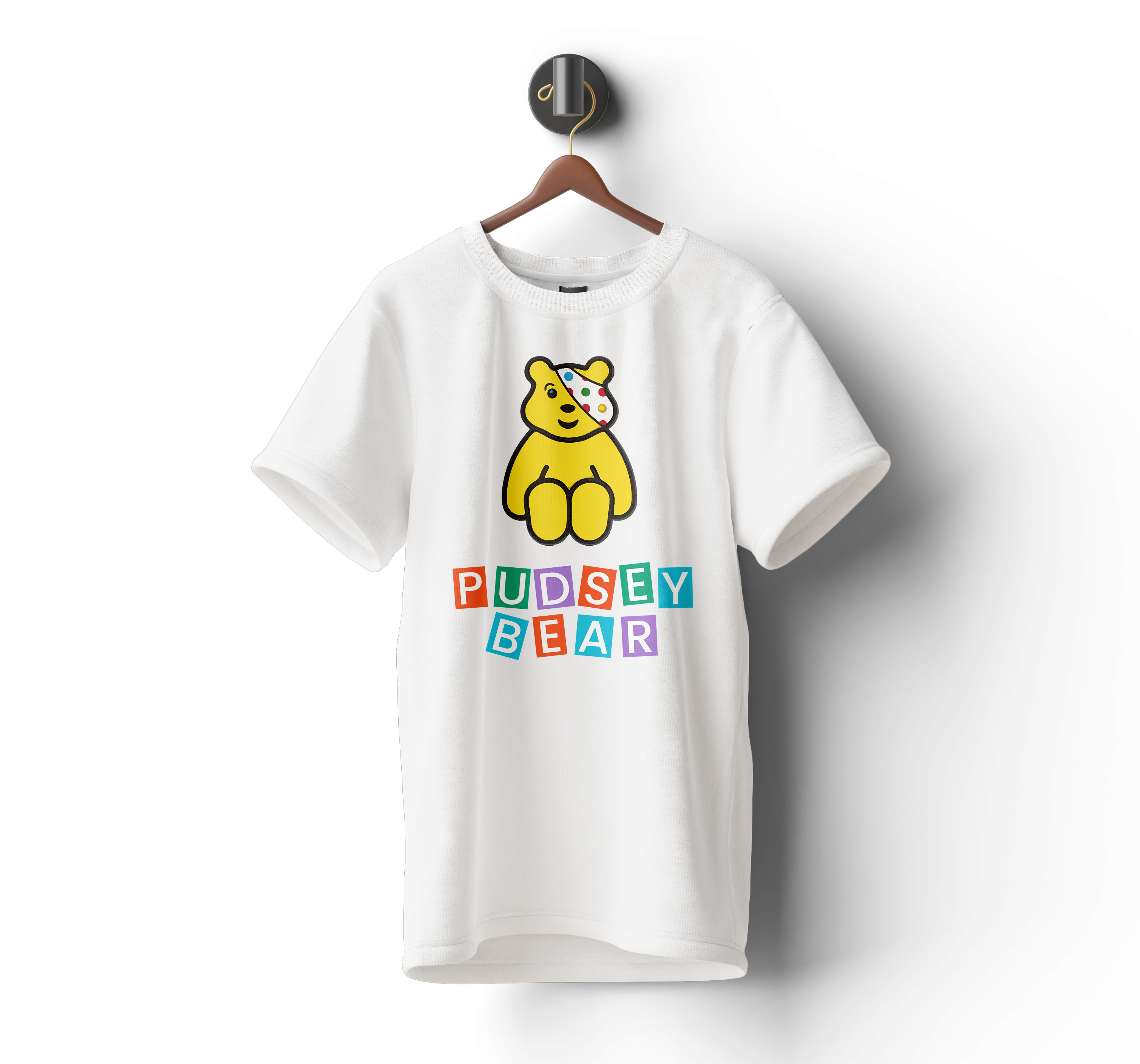 Pudsey Bear T-shirt | Playful Pudsey Blocks Design