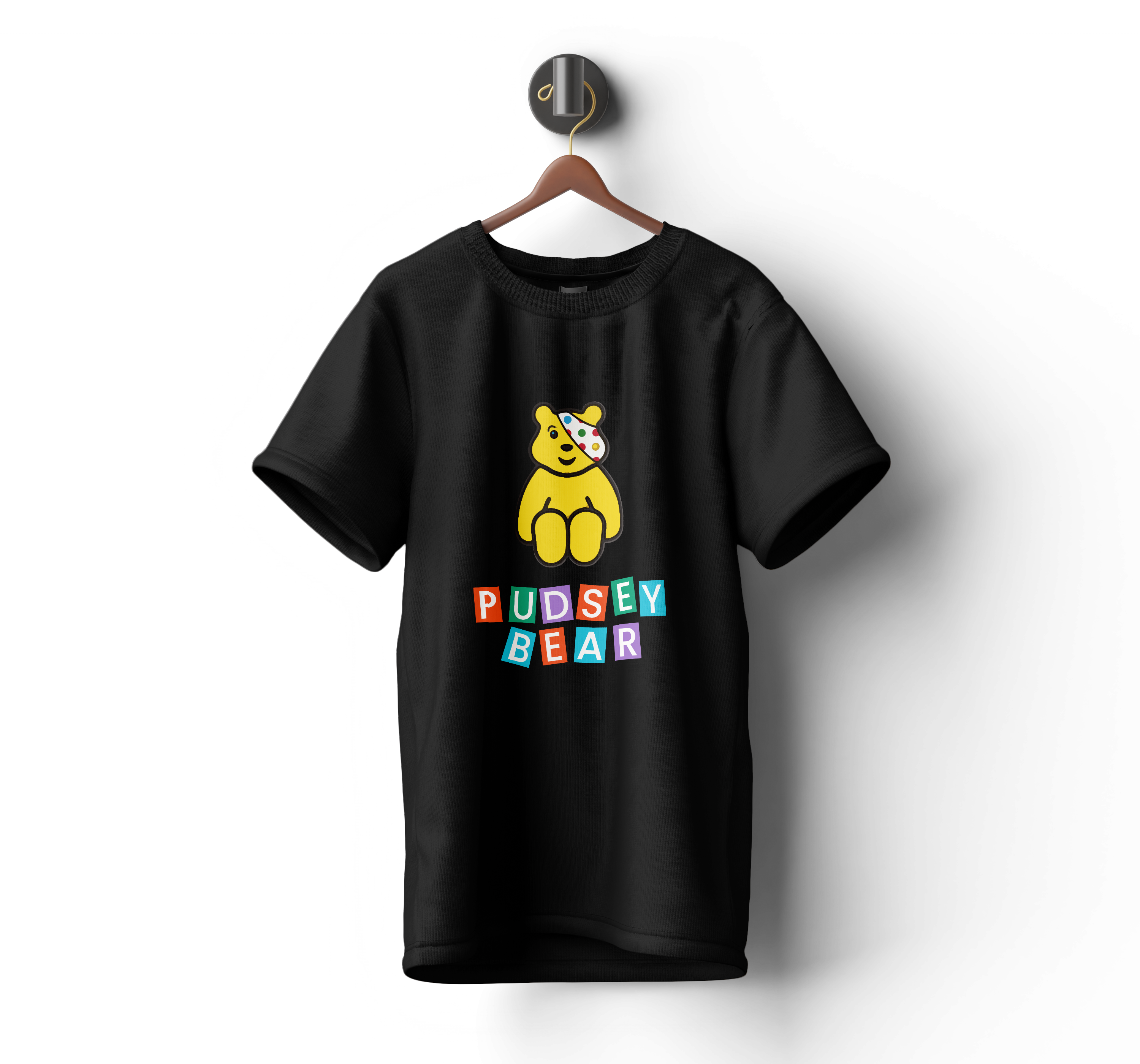 Pudsey Bear T-shirt | Playful Pudsey Blocks Design