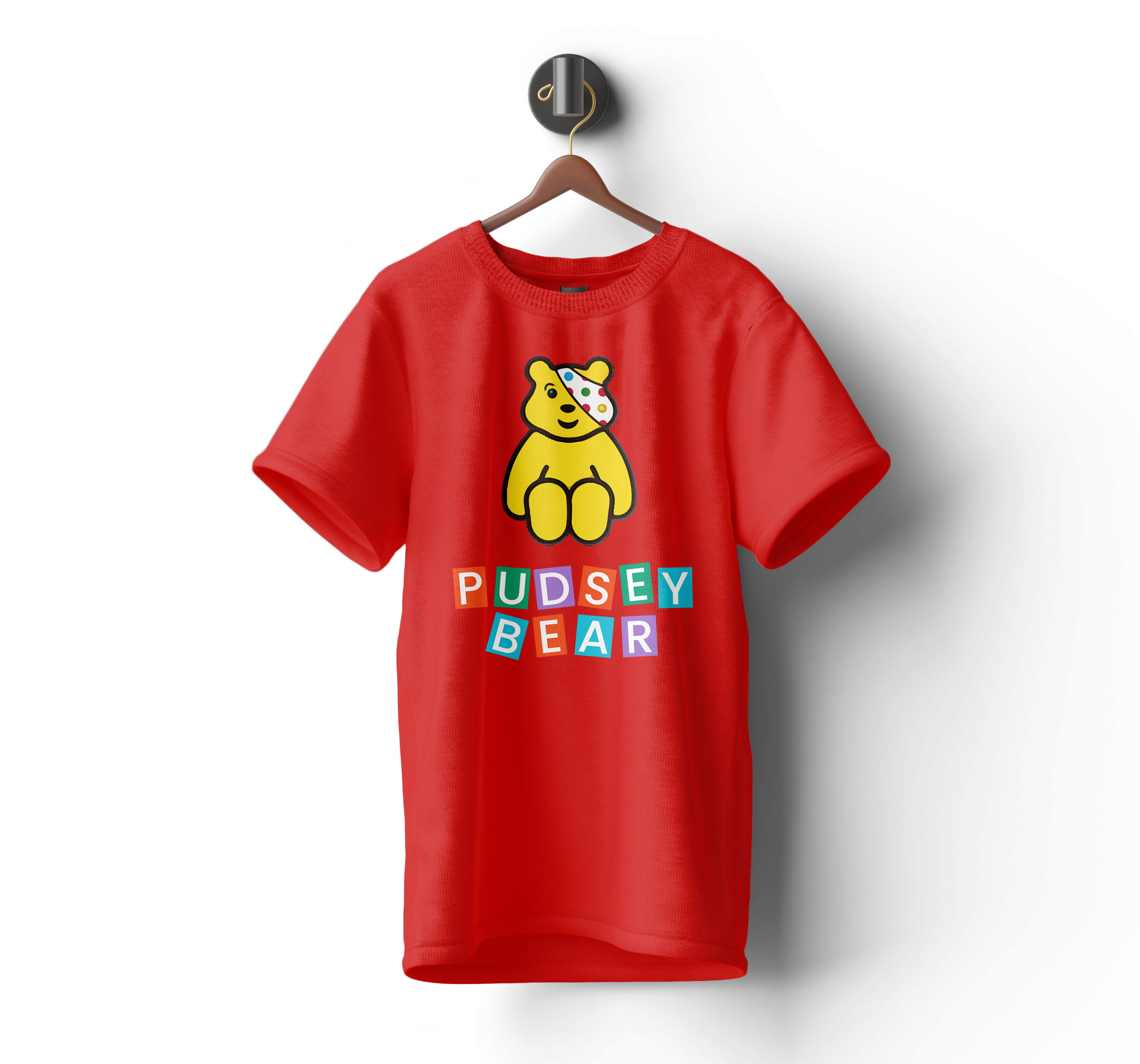 Pudsey Bear T-shirt | Playful Pudsey Blocks Design