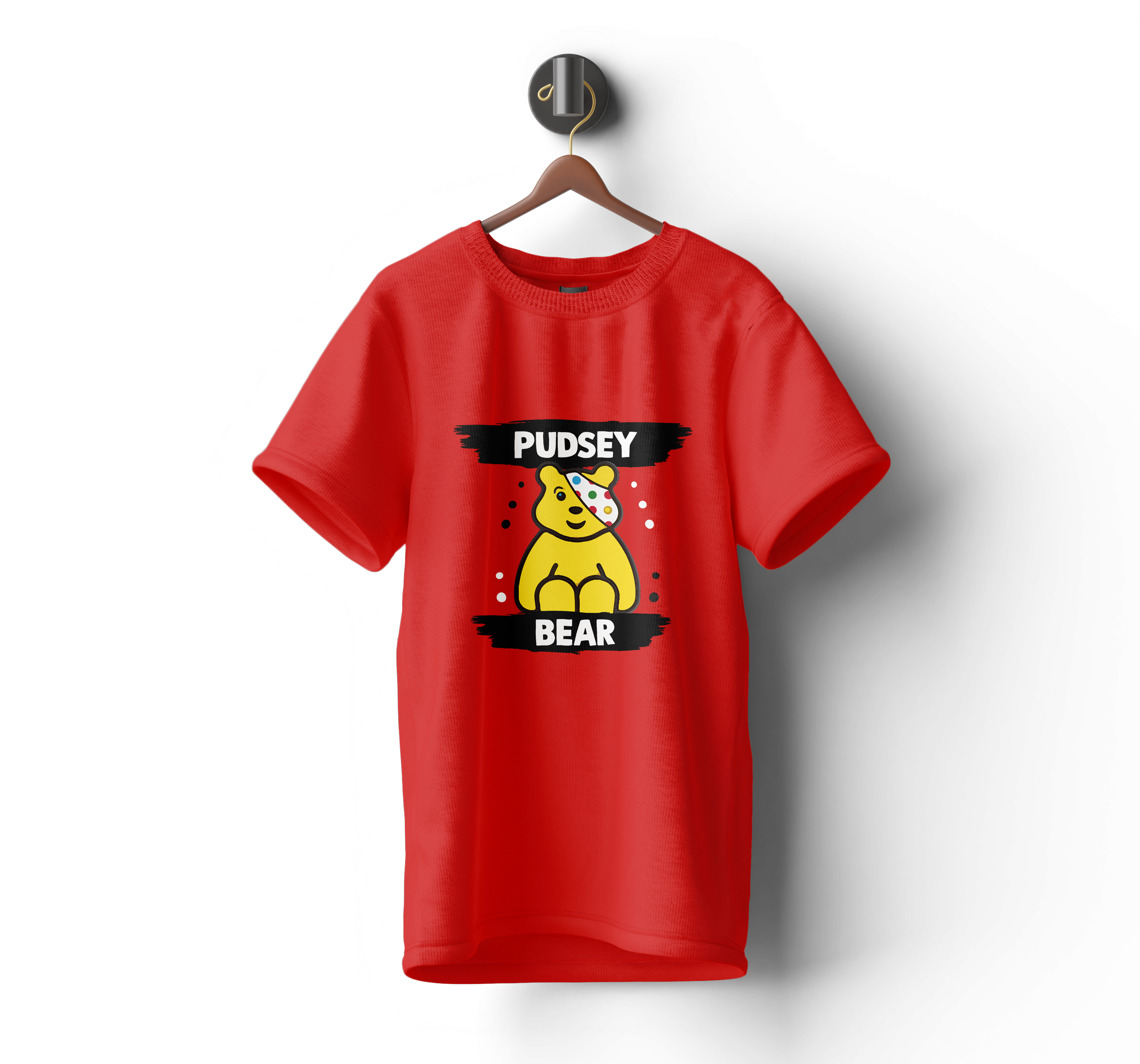 Pudsey Bear T-shirt | Bold Pudsey with Dots Design