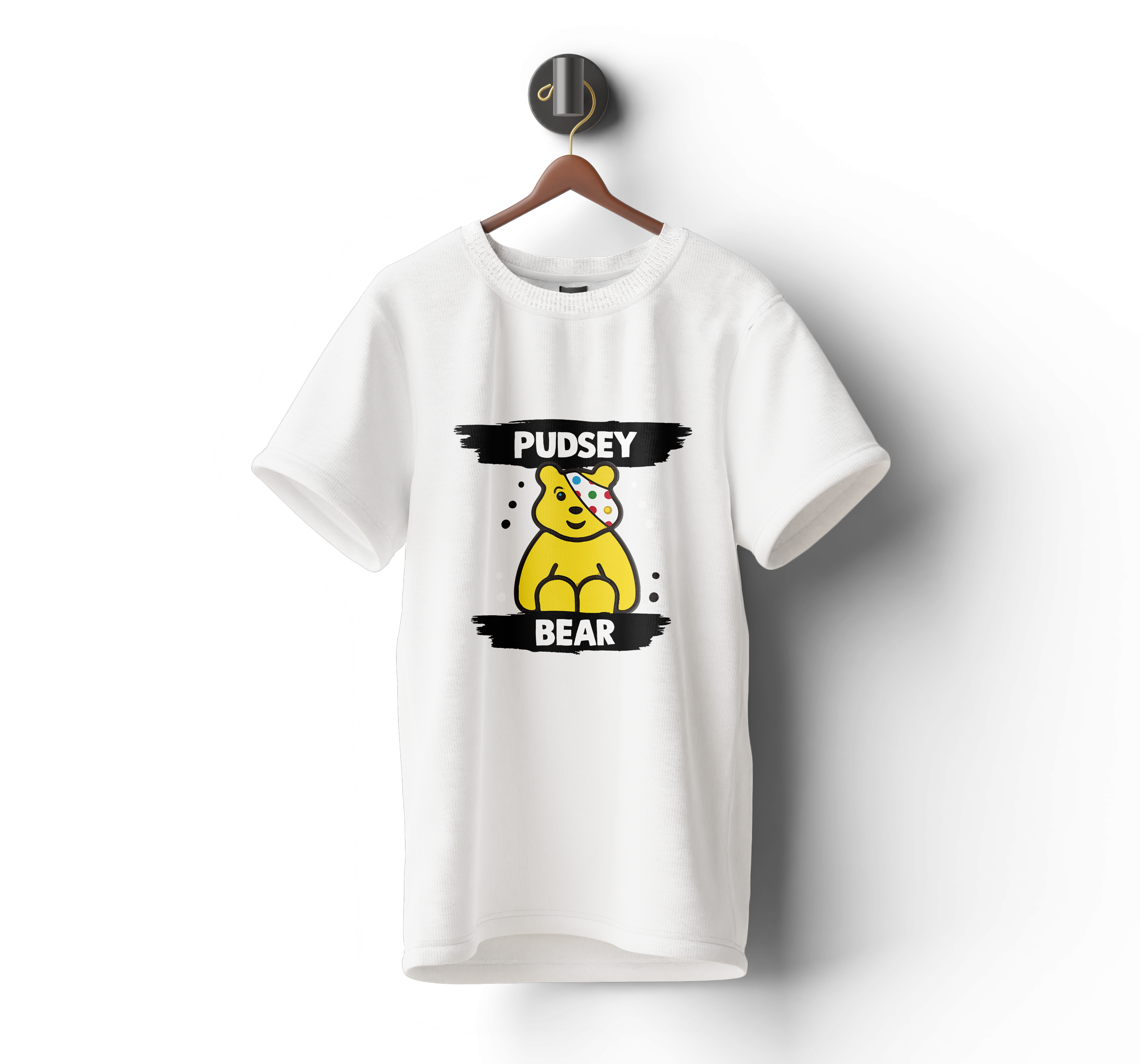 Pudsey Bear T-shirt | Bold Pudsey with Dots Design