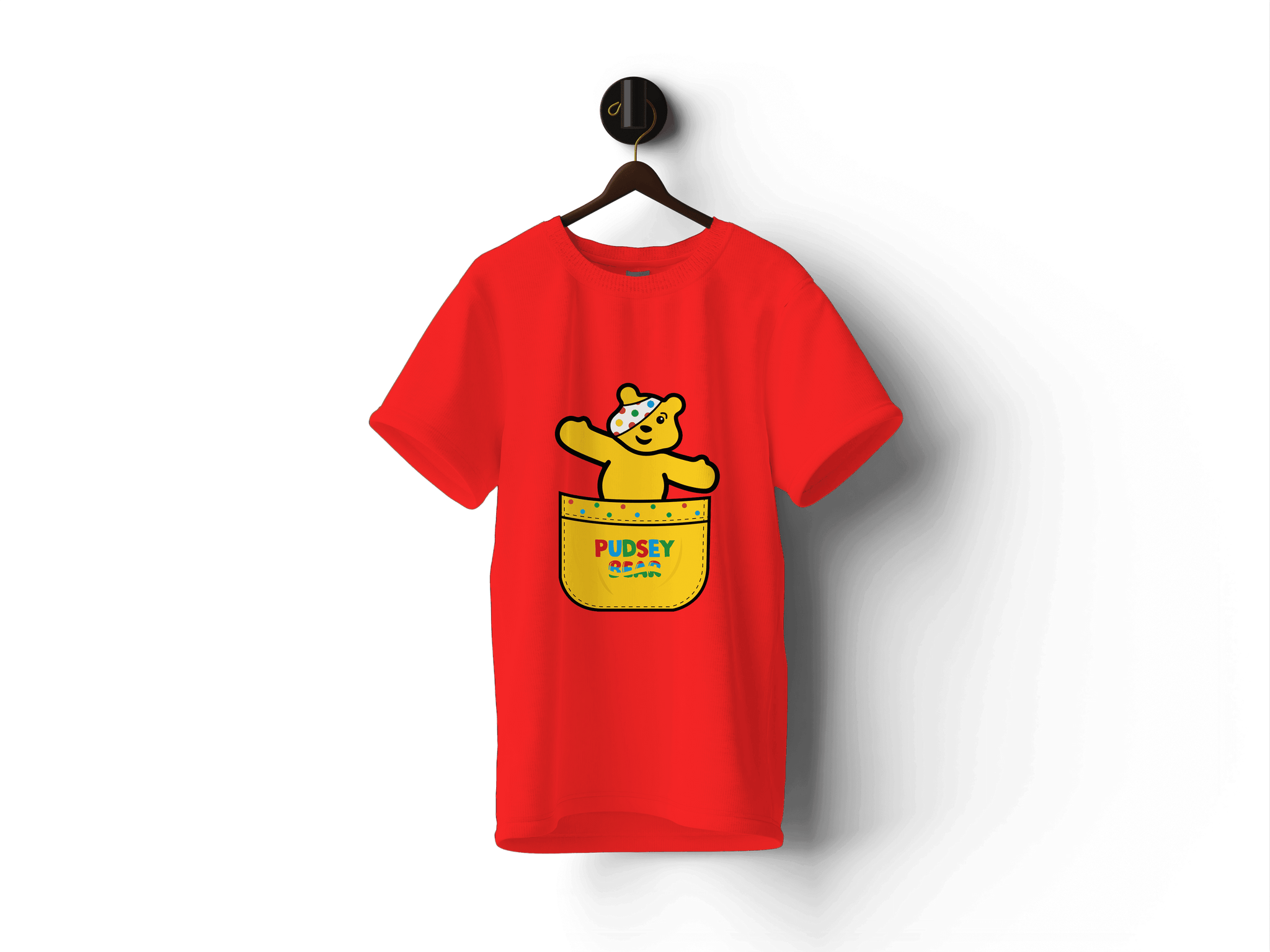 Pudsey Bear T-shirt | Pudsey in the Pocket Design - Pudsey Clothes